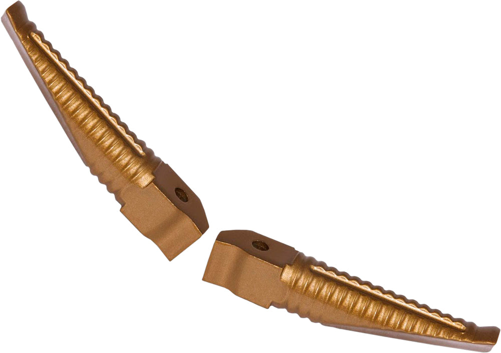 Billet Aluminum Footpegs Gold Anodized