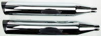 Thumbnail for Comp S Slip On Touring Tc Chrome W/Black Slash End Cap