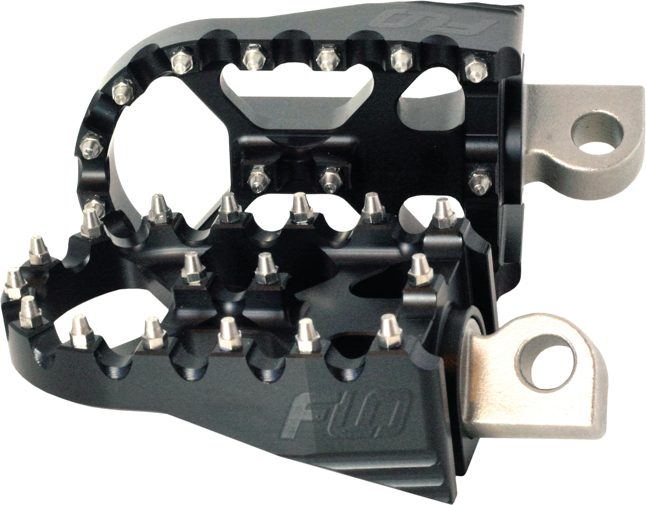 Moto Style Footpeg Set Flat Black 2"X3.125"