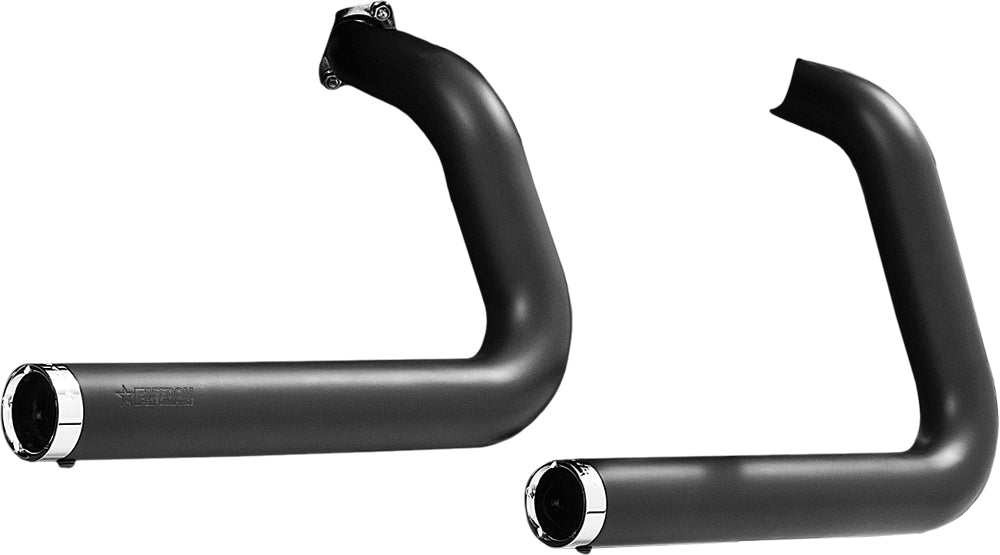 Staggered Duals Complete Exhaust (Black W/Chrome Tips)