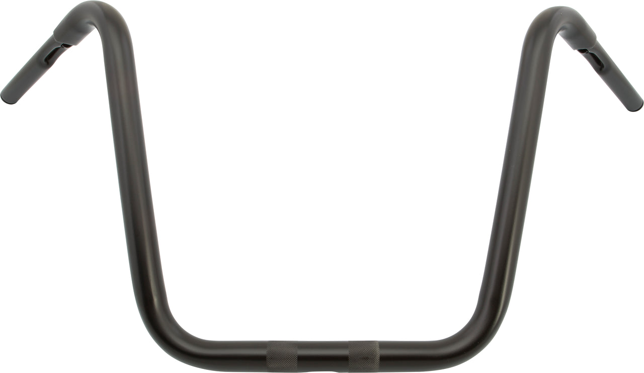 Ape Hanger 1 1/4" Black 16" 1.25" Thru Clamp   Non Tbw