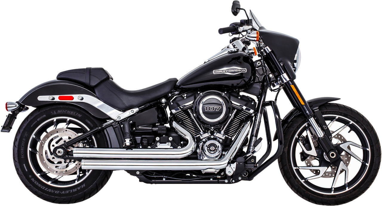 Independence Staggered Chrome W/Chrome Tip M8 Softail