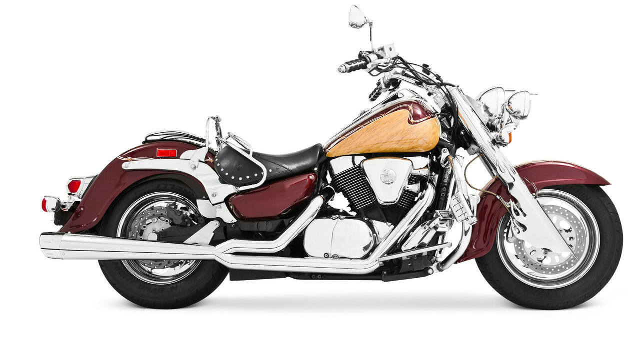 Combat 2 Into 1 Exhaust Chrome W/Chrome Tip