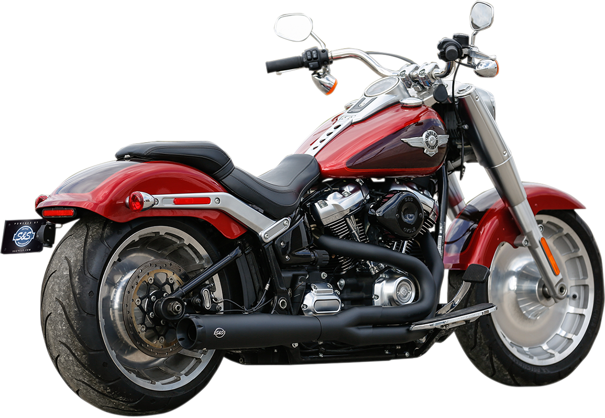 S&S CYCLE 2:1 Exhaust for M8 Softail - Black 550-0857