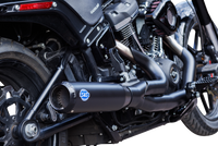 Thumbnail for S&S CYCLE 2-into-1 Qualifier Exhaust System - 49-State - Black 550-1104