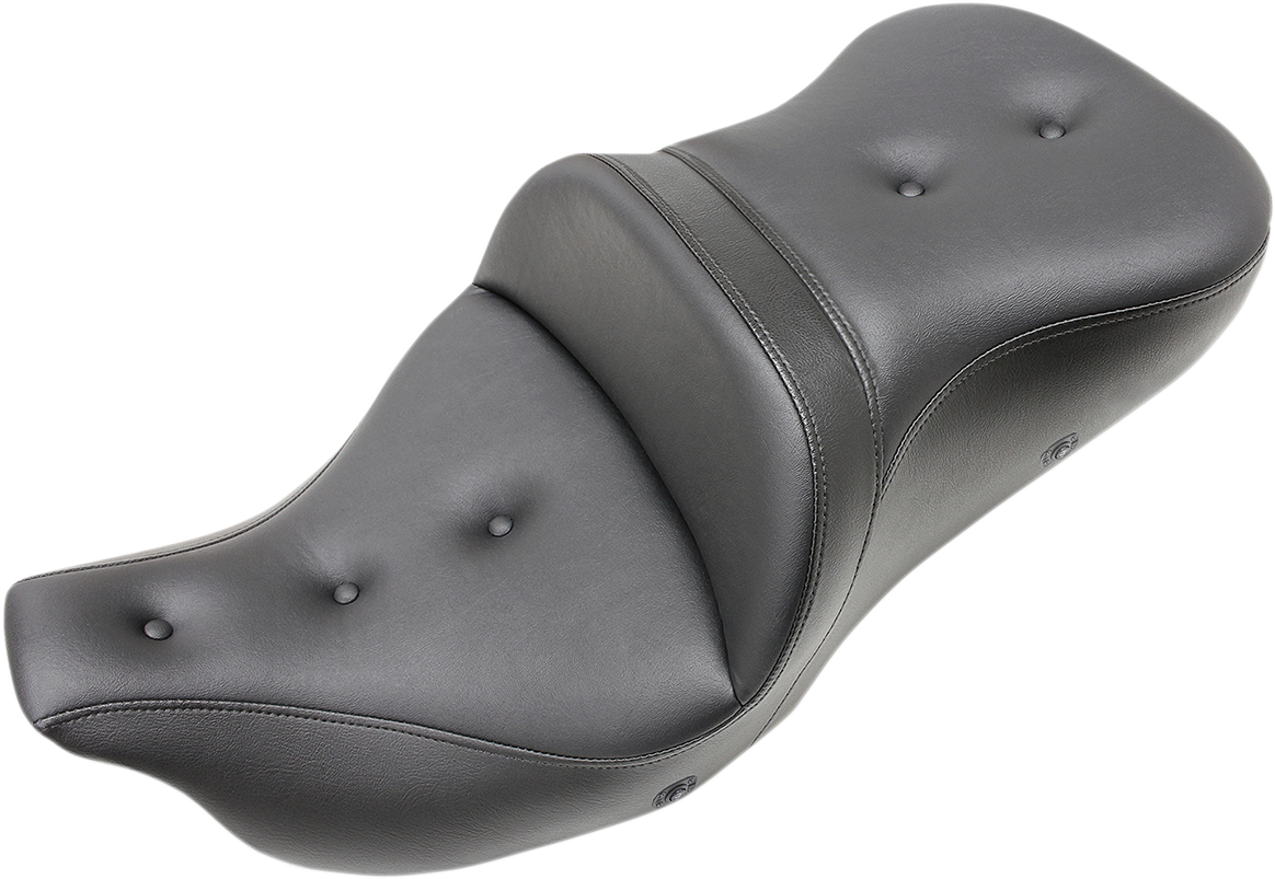 SADDLEMEN Roadsofa* Seat - Heated - Pillow Top - without Backrest - Black - '09-'23 FLHTCUTG 808-07B-181THC