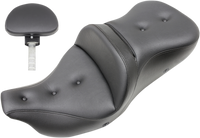 Thumbnail for SADDLEMEN Roadsofa* Seat - Heated - Pillow Top - with Backrest - Black - '09-'23 FLHTCUTG 808-07B-181TBRH