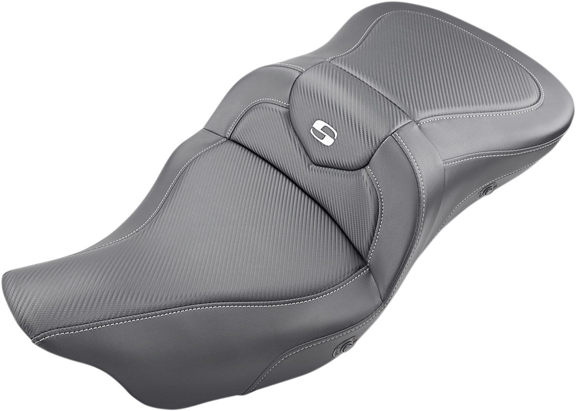 SADDLEMEN Roadsofa* Seat - Heated - Carbon Fiber - without Backrest - '09-'23 FLHTCUTG 808-07B-185THC