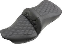 Thumbnail for SADDLEMEN Roadsofa* Seat - Heated - Full Lattice Stitch - without Backrest - Black - '09-'23 FLHTCUTG 808-07B-182THC