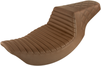 Thumbnail for SADDLEMEN Step-Up Seat - Front Tuck-n-Roll/Rear Lattice Stitch - Brown 897-06-176BR