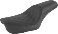 Thumbnail for SADDLEMEN Profiler Seat - Front Lattice/Rear Smooth - Black - FXD '04-'05 804-04-149