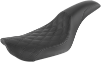 Thumbnail for SADDLEMEN Profiler Seat - Front Lattice/Rear Smooth - Black - FXD '96-'03 896-04-149