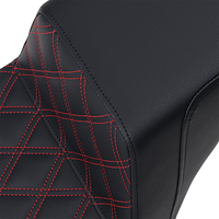 Thumbnail for SADDLEMEN Step-Up Seat - Front Lattice Stitch/With Red Stitching - Black 818-30-172RD