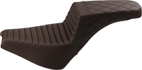 Thumbnail for SADDLEMEN Step-Up Seat - Front Tuck-n-Roll/Rear Lattice Stitch - Brown 818-30-176BR