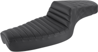 Thumbnail for SADDLEMEN Step-Up Seat - Front Tuck-n-Roll/Rear Lattice Stitch - Black 879-03-176