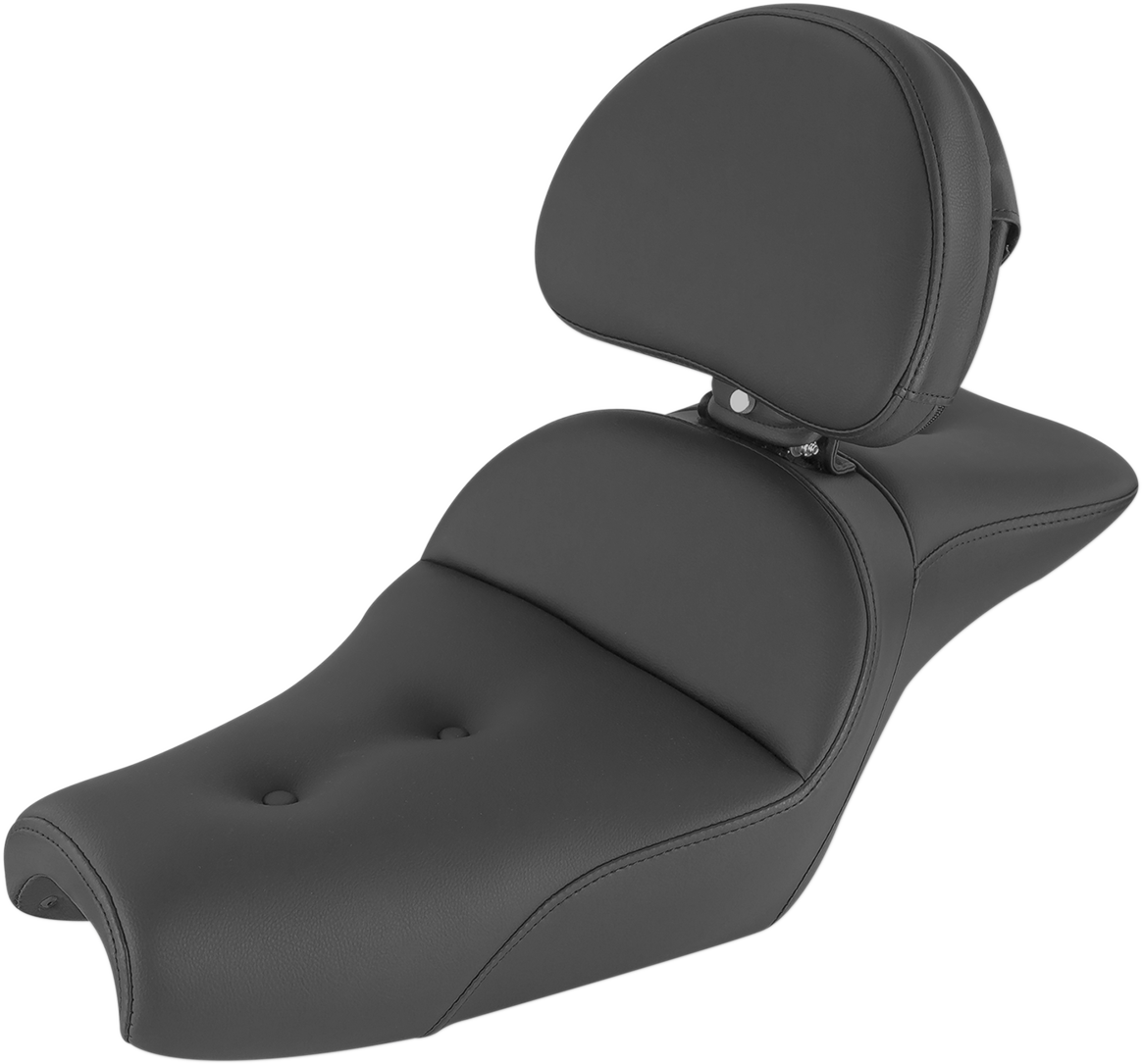 SADDLEMEN Seat - Explorer* - With Backrest - Pillow Top - Black - XL '04-'22 807-11-030RS