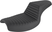 Thumbnail for SADDLEMEN Step-Up Seat - Front Tuck-n-Roll/Rear Lattice Stitch - Black 882-09-176