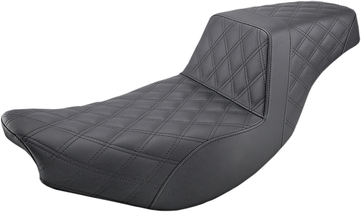SADDLEMEN Step-Up Seat - Full Lattice - Black - Indian I14-07-175