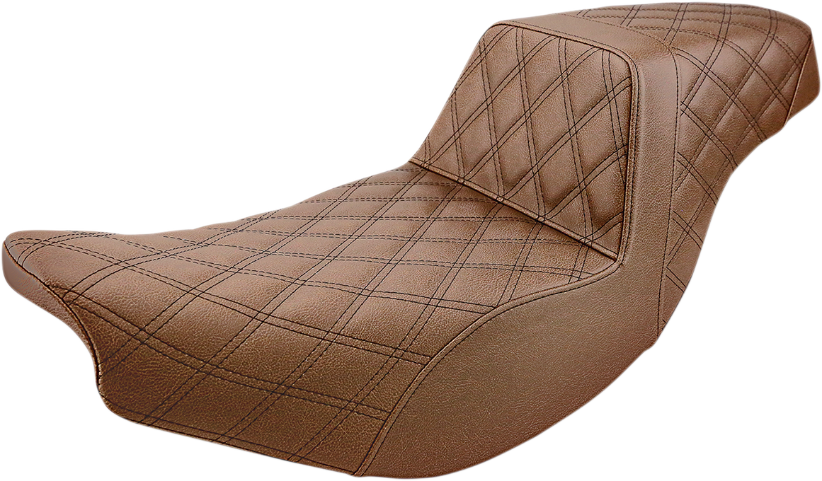 SADDLEMEN Step-Up Seat - Full Lattice - Brown - Indian I14-07-175BR