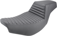 Thumbnail for SADDLEMEN Step-Up Seat - Front Tuck-n'-Roll/Rear Smooth - Black - Indian I14-07-171