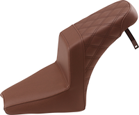 Thumbnail for SADDLEMEN Step-Up Seat - Front Smooth/Rear Lattice - Brown - Scout Bobber I18-33-173BR