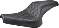 Thumbnail for SADDLEMEN Seat - Profiler* - 2-Up - Front Lattice Stitch - Black - Bolt Y13-16-149
