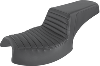 Thumbnail for SADDLEMEN Step-Up Seat - Front Tuck-n'-Roll/Rear Smooth - Black - Challenger I20-06-171
