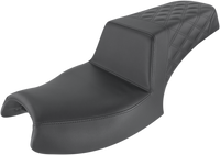 Thumbnail for SADDLEMEN Step-Up Seat - Front Smooth/Rear Lattice - Black - Challenger I20-06-173