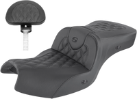 Thumbnail for SADDLEMEN Roadsofa* Seat - With Backrest - Full Lattice Stitch - Black - Heated - GL I20-06-182BRHCT