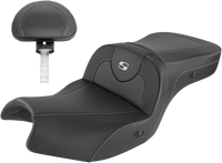 Thumbnail for SADDLEMEN Heated Roadsofa* Seat - Carbon Fiber - Includes Backrest - Black - Indian I20-06-185BRHCT