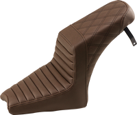 Thumbnail for SADDLEMEN Step-Up Seat - Front Tuck-n-Roll/Rear Lattice Stitch - Brown I18-33-176BR