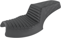 Thumbnail for SADDLEMEN Step-Up Seat - Front Tuck-n'-Roll/Rear Lattice - Black - Challenger I20-06-176