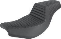 Thumbnail for SADDLEMEN Step-Up Seat - Front Tuck-n'-Roll/Rear Lattice - Black - Indian I14-07-176