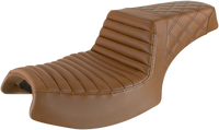 Thumbnail for SADDLEMEN Step-Up Seat - Front Tuck-n'-Roll/Rear Lattice - Brown - Challenger I20-06-176BR