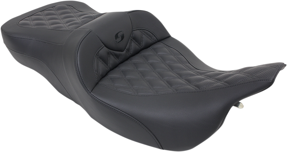 SADDLEMEN Roadsofa* Seat - Full Lattice Stitch - without Backrest - FLT/FLH '97-'07 897-07-182