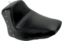 Thumbnail for SADDLEMEN Heels Down Solo Seat - Without Backrest - Studded - Black - FLSTC 806-15-0011