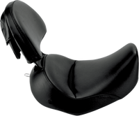 Thumbnail for SADDLEMEN Heels Down Solo Seat - With Backrest - Plain - Black - FLSTC 806-15-0041
