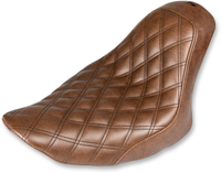 Thumbnail for SADDLEMEN Renegade Solo Seat - Lattice Stitched - Brown - FXST 806-12-002BLS