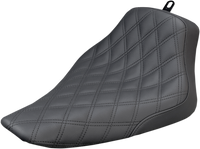 Thumbnail for SADDLEMEN Renegade Solo Seat - Lattice Stitched - Black - FLS 812-26-002LS
