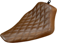 Thumbnail for SADDLEMEN Renegade Solo Seat - Lattice Stitched - Brown - FLS 812-26-002BLS