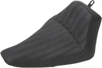 Thumbnail for SADDLEMEN Knuckle Solo Seat - Ribbed - Black - FLS 812-26-0023