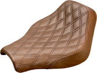 Thumbnail for SADDLEMEN Renegade Solo Seat - Lattice Stitched - Brown 818-30-002BLS
