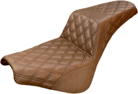 Thumbnail for SADDLEMEN Step-Up Seat - Full Lattice Stitch - Brown 818-30-175BR