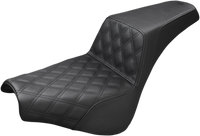 Thumbnail for SADDLEMEN Step-Up Seat - Front Lattice Stitch - Black 818-30-172