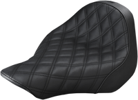 Thumbnail for SADDLEMEN Renegade Solo Seat - Lattice Stitched - Black - FXSB 813-27-002LS