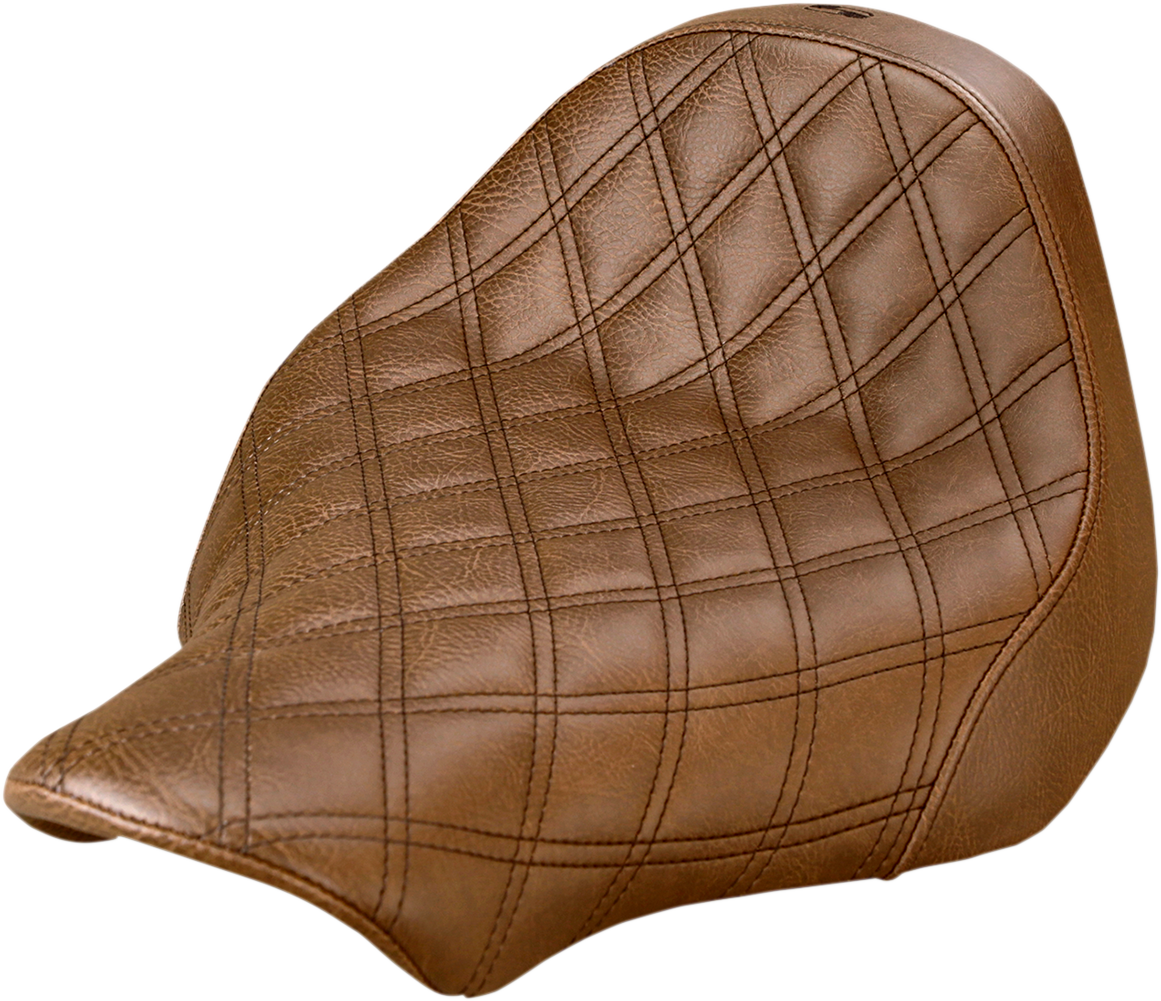 SADDLEMEN Renegade Solo Seat - Lattice Stitched - Brown - FXSB 813-27-002BLS