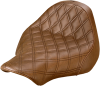 Thumbnail for SADDLEMEN Renegade Solo Seat - Lattice Stitched - Brown - FXSB 813-27-002BLS