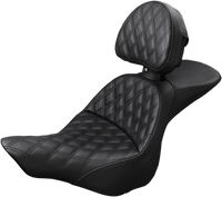 Thumbnail for SADDLEMEN Explorer Seat - Lattice Stitched - Backrest - FXSB 813-27-030LS