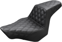 Thumbnail for SADDLEMEN Step-Up Seat - Full Lattice Stitch - Black - FXSB 813-27-175