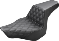Thumbnail for SADDLEMEN Step-Up Seat - Front Lattice Stitch - Black - FXSB 813-27-172